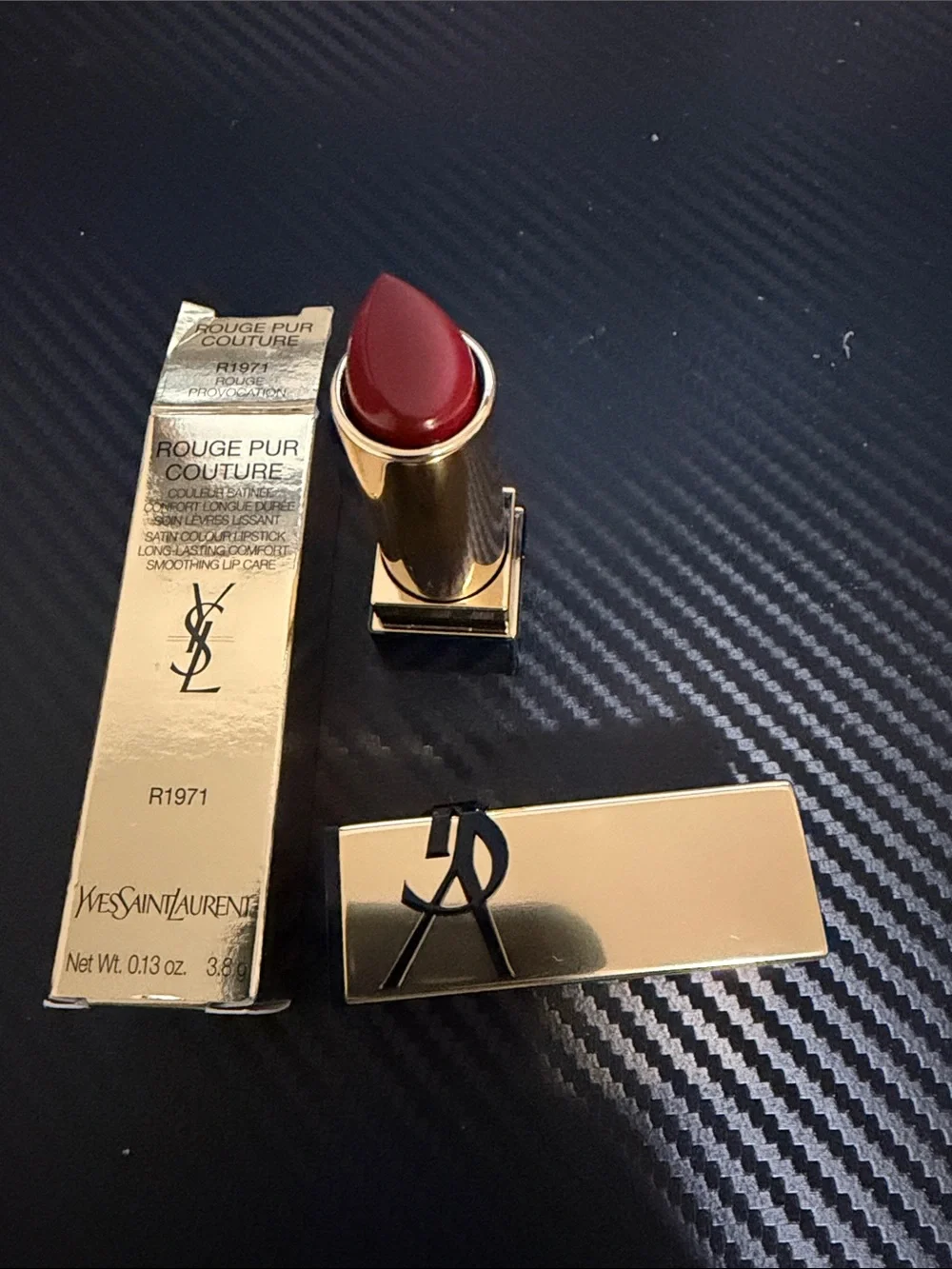 Yves Saint Laurent Gold Rouge Pur Couture Lipstick (R1971 Rouge Provocation) NI